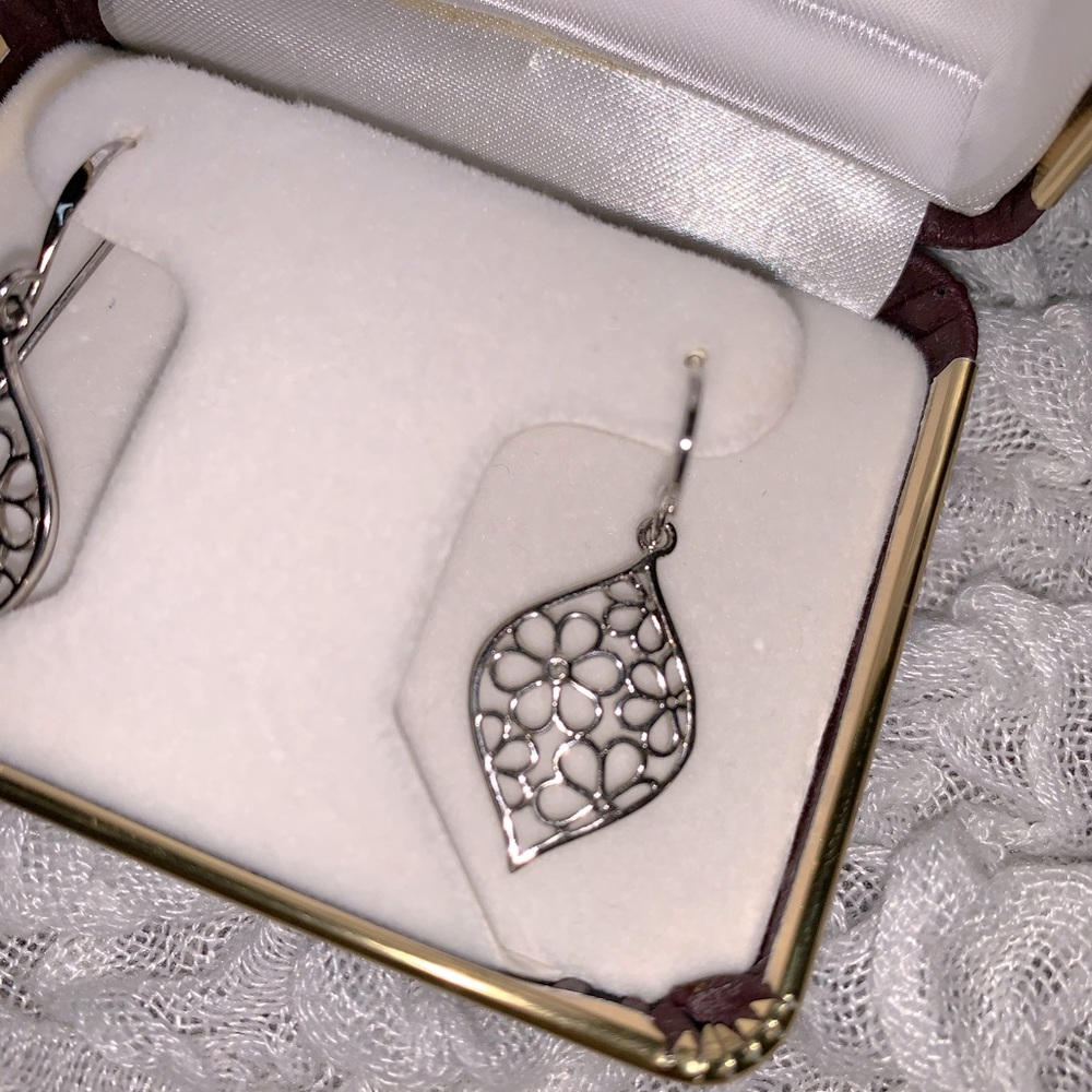 Diamond Flower Earrings